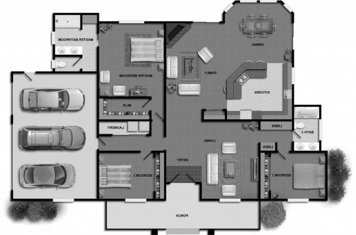Amazing 1000 Images About Home Design On Pinterest Home Architect Searching For Three Bedroom Plan Image