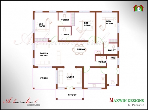 Amazing 1200 Sq Ft House Plans Kerala Style Arts 1200 Sq Ft Single Floor House Plans Pic