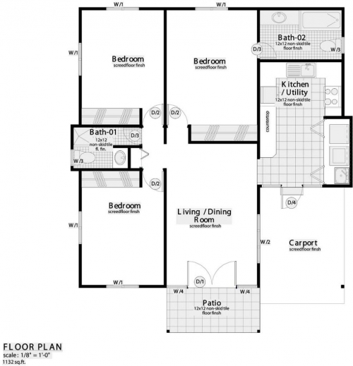 Fascinating 3 Bedroom Flat Floor Plan Small House Plans Pland Two Design 3bedroom Floor Plan In Nigeria Image