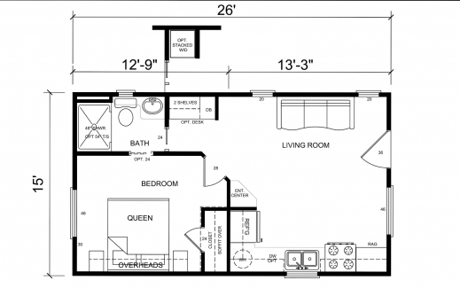 Wonderful Sample Floor  Plans For The 8x28 Coastal Cottage 