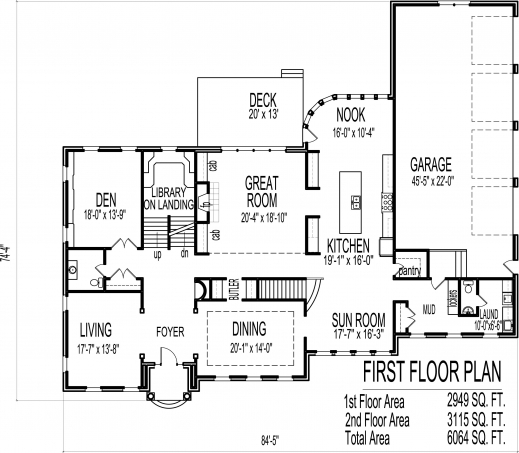 Gorgeous Large House Plans Colonial Style 4 Car Garage 6000 Sq Ft Million 4 Garages Floor Plan Pics