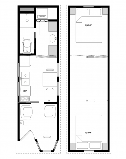 Incredible Sample Floor Plans For The 8x28 Coastal Cottage Tiny House Design Tiny House Floor Plans Images