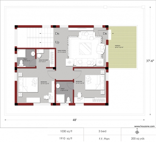 Inspiring Indian House Plans For 1500 Square Feet Houzone 1500 Sq Ft House Plans India Images