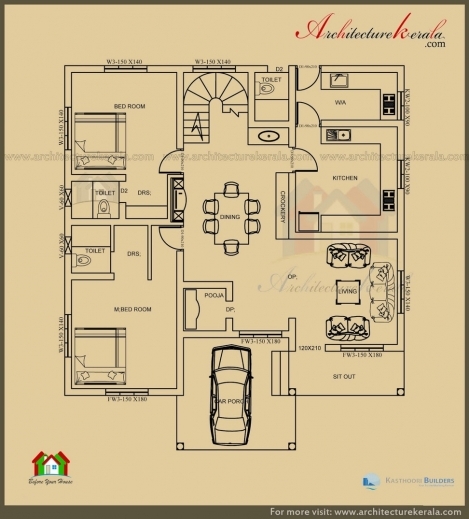 Outstanding Architecture Kerala 2500 Sq Ft 3 Bedroom House Plan With Pooja Beautiful Plan 3 Bed Room Pooja Photos