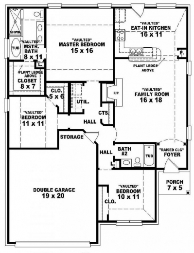 Remarkable Amazing 3 Bedroom House Plans One Story Decorations Ideas Modern Three Bedroom House Plans Pics