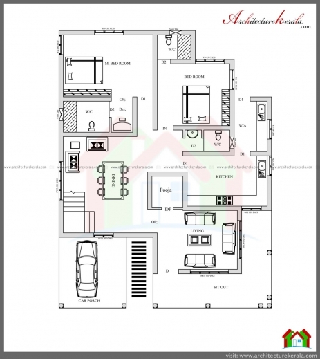 Remarkable Architecture Kerala 2500 Sq Ft 3 Bedroom House Plan With Pooja Beautiful Plan 3 Bed Room Pooja Pic