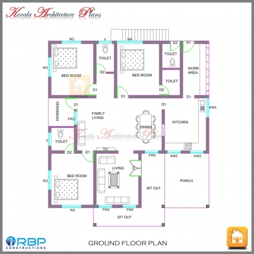 Remarkable Architecture Kerala 3 Bhk Single Floor House Plan And Traditional House Plans With Elevation Images