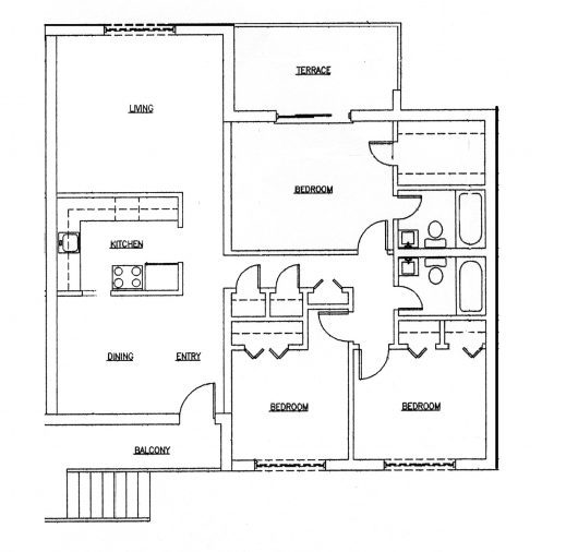 Wonderful 3 Bedroom 2 Bathroom House Plans Beautiful Pictures Photos Of 3 Bedroom 2 Floor House Plan Image