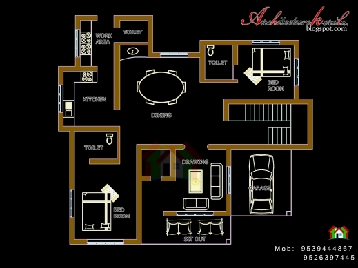 Wonderful Four Bed Room House Plan Architecture Kerala Beautiful Plan 3 Bed Room Pooja Pics