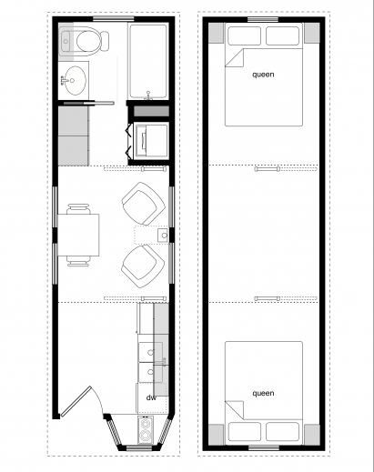 Wonderful Sample Floor Plans For The 8x28 Coastal Cottage Tiny House Design Tiny House Floor Plans Pics