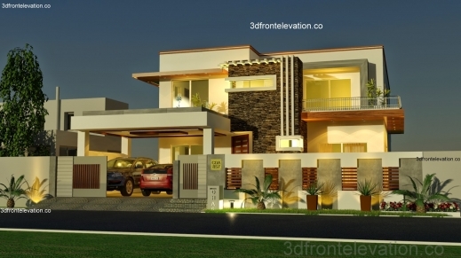 Amazing 3d Front Elevation 1 Kanal House Plan Layout 5039 X 9039 3d Home Plan And Design With Elevation Pictures