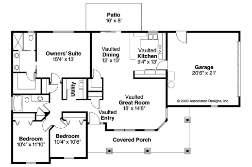 Amazing Bungalow House Plans Strathmore 30 638 Associated Designs Bungalow Floor Plan With Elevation Pics