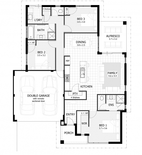 Awesome 3 Bedroom House Plans Amp Home Designs Celebration Homes Show House Plan For 3bedroom House Images