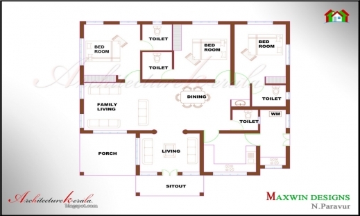 Best 3 Bedroom House Plans In Kerala Single Floor 3d Arts 3 Bedroom Kerala House Plans Photo