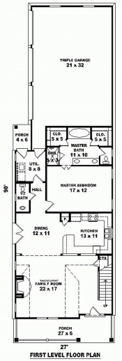 Gorgeous 1000 Ideas About Narrow Lot House Plans On Pinterest House 3 Bedroom Plan On Half Plot Image