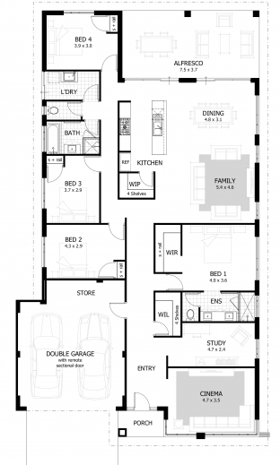 Gorgeous 4 Bedroom House Plans Amp Home Designs Celebration Homes Four Bedroom Floor Plan Picture