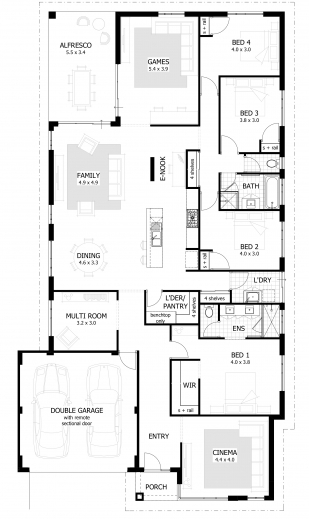 Stylish 4 Bedroom House Plans Amp Home Designs Celebration Homes Four Bedroom Floor Plan Pics