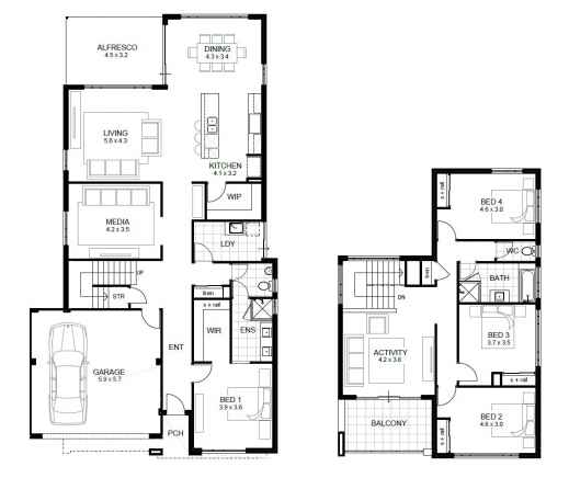 Stylish Bedroom Smart 4 Bedroom House Plans Ranch Home Plans With Open Four Bedroom Floor Plan Image