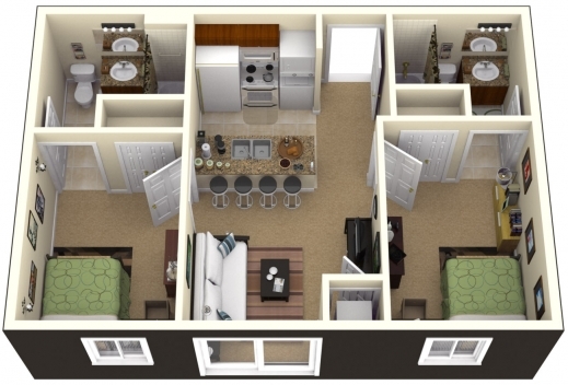 Wonderful 1000 Images About Floor Plans On Pinterest Simple Home Plans 2 Bedrooms 3d Images
