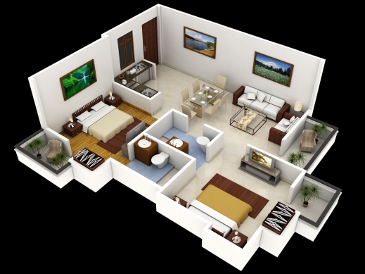 Best Floor Plans For Duplex Houses In India 3d 2 Floor 3D House Design Plan Pictures