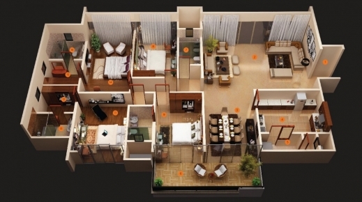 Fantastic Building Plans 4 Bedroom House 3d Google Search Home Decor 3D Bedroom House Plan Pics