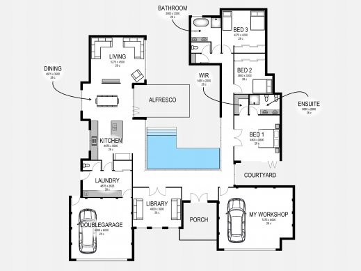 Gorgeous Planit2d House Floor Plan In 2D Image