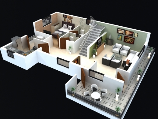 Stylish 25 More 3 Bedroom 3d Floor Plans House Plans House And Building 2 Floor 3D House Design Plan Photo