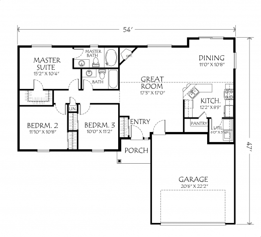 Stylish Home  Design Single  Story  Modern House  Floor Plans  