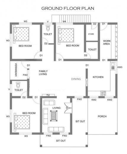 Awesome Low Budget Kerala Home Design With Plan 1200 Square Feet Home Plan Home Design Kerala Photos