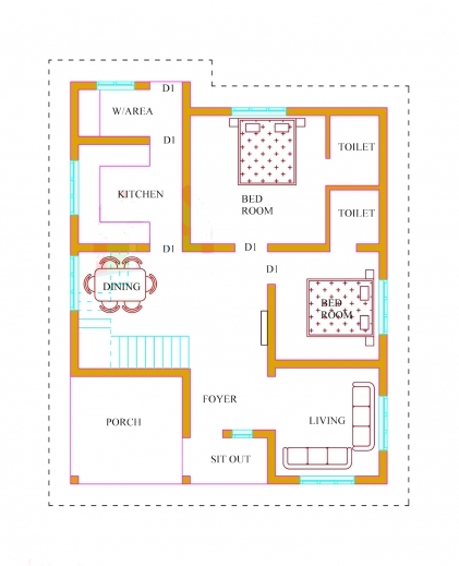 Fascinating Kerala House Plans With Estimate 20 Lakhs 1500 Sqft Plan Home Design Kerala Pictures
