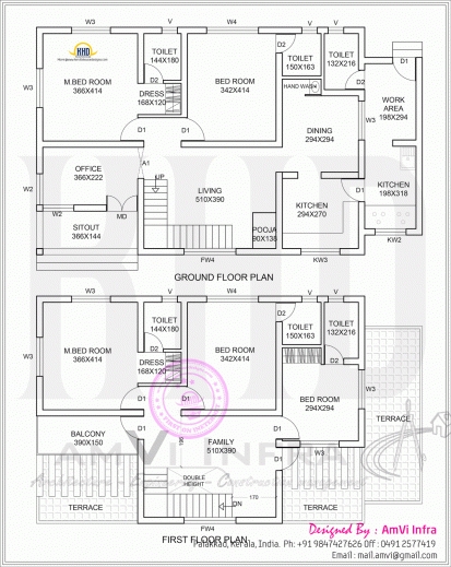Gorgeous House Plan And Elevation 2020 Sq Ft Kerala Home Design 300 Square Floor Plan And Elevation Of A House Images