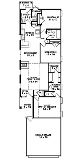 Stylish High Resolution Narrow Lot Home Plans 13 Narrow Lot House Floor Narrow Lot Home Plan Image