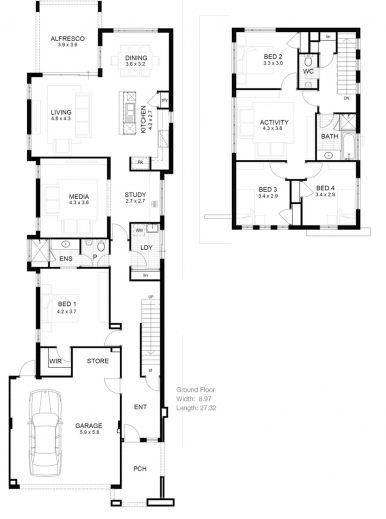 Wonderful Narrow Lot House Plans Home Design Ideas Narrow Lot Home Plan Pics