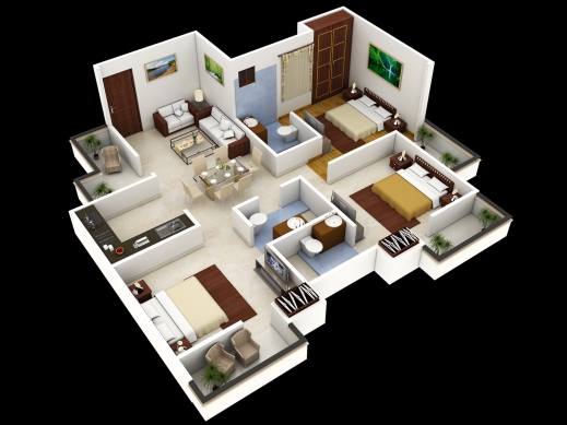 Best 3 Bedroom House Designs 3d Buscar Con Google Grandes Mansiones 3d Plans Of House Photo