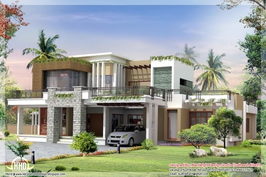 Best Contemporary House Plans With Photos 2800 Sqft Modern Wonderful Modern Homes In Kerala Plan Pics