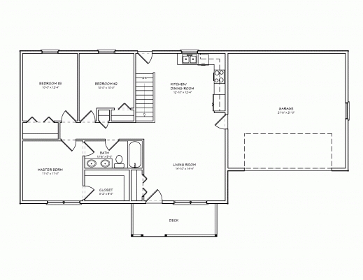 Stylish 3 Bedroom Ranch Floor Plans Plan Is Ideal For Starter Homes Three Bedroom Plans Images