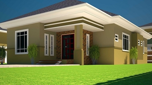 Awesome House Plans Ghana 3 Bedroom House Plan For A Half Plot In Ghana Ghana Houseplan Images