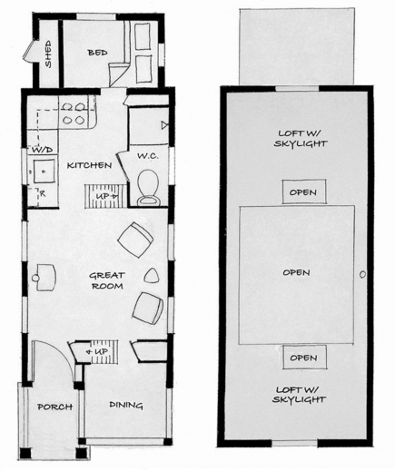 8x20 Tiny House On Wheels Plans October 2021 - House Floor Plans